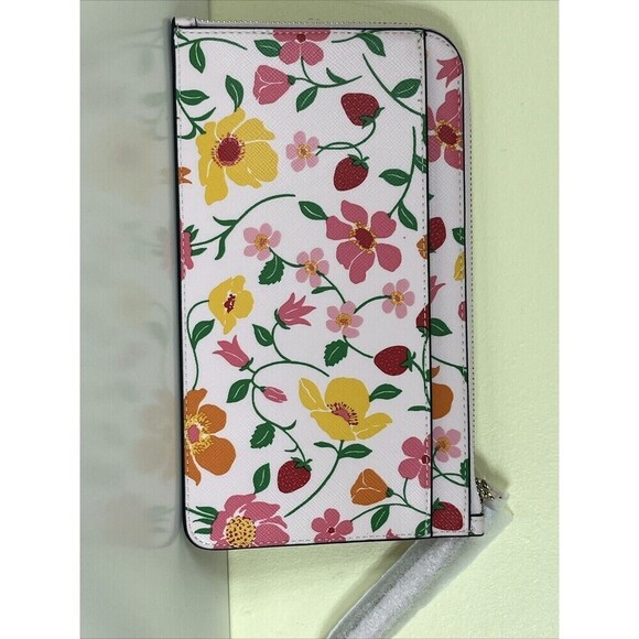 Kate Spade Strawberry Garden Medium L-Zip Wristlet MSRP $139 NWT - Picture 9 of 13